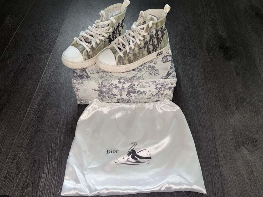 Dior B23 High-Top Sneakers Oblique Canvas Kids Size 33
